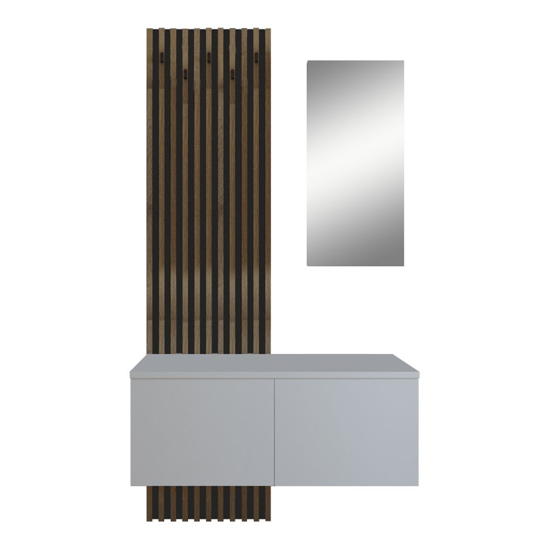 Έπιπλο εισόδου Arika pakoworld λευκό-sonoma 100x37x199.5εκ Βρες το Έπιπλο εισόδου Arika pakoworld λευκό-sonoma 100x37x199.5εκ σε μοναδική τιμή στο clickforshop.gr