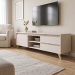 Βρες το Έπιπλο τηλεόρασης Belka pakoworld κρεμ με oak 155x45x53