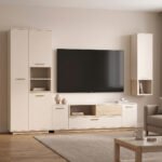 Βρες το Σύνθετο σαλονιού Norda pakoworld κρεμ με oak 187x40x58