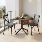 Βρες το Τραπεζαρία Groovy Crossie pakoworld σετ 3τεμ ανθρακί PP 60x60x76εκ σε μοναδική τιμή στο clickforshop.gr