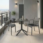 Βρες το Τραπεζαρία Groovy Zoi pakoworld σετ 3τεμ ανθρακί PP 60x60x76εκ σε μοναδική τιμή στο clickforshop.gr