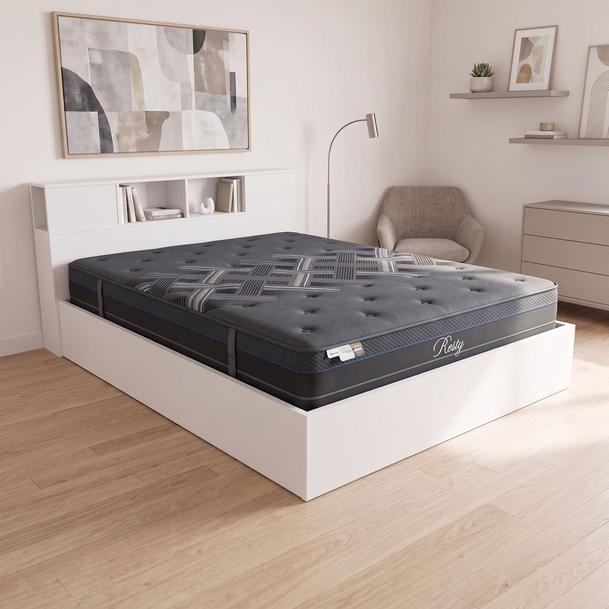 Κρεβάτι με στρώμα Olympus Resty pakoworld λευκό 160x200εκ Βρες το Κρεβάτι με στρώμα Olympus Resty pakoworld λευκό 160x200εκ σε μοναδική τιμή στο clickforshop.gr