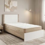 Βρες το Κρεβάτι με στρώμα Athos Sleepy pakoworld sonoma λευκό 90x190εκ σε μοναδική τιμή στο clickforshop.gr