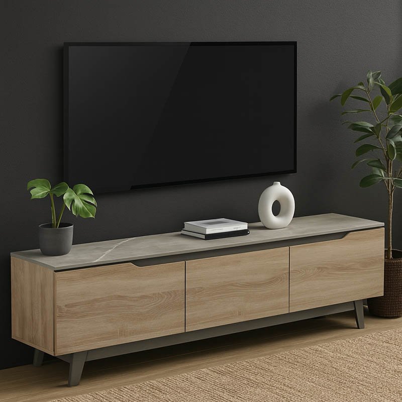 Έπιπλο τηλεόρασης Kasandra pakoworld μπεζ μαρμάρου-sonoma 180x35x48.5εκ Βρες το Έπιπλο τηλεόρασης Kasandra pakoworld μπεζ μαρμάρου-sonoma 180x35x48.5εκ σε μοναδική τιμή στο clickforshop.gr