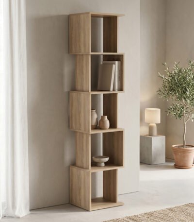 Βρες το Βιβλιοθήκη Cubik pakoworld sonoma 35x30x161εκ σε μοναδική τιμή στο clickforshop.gr