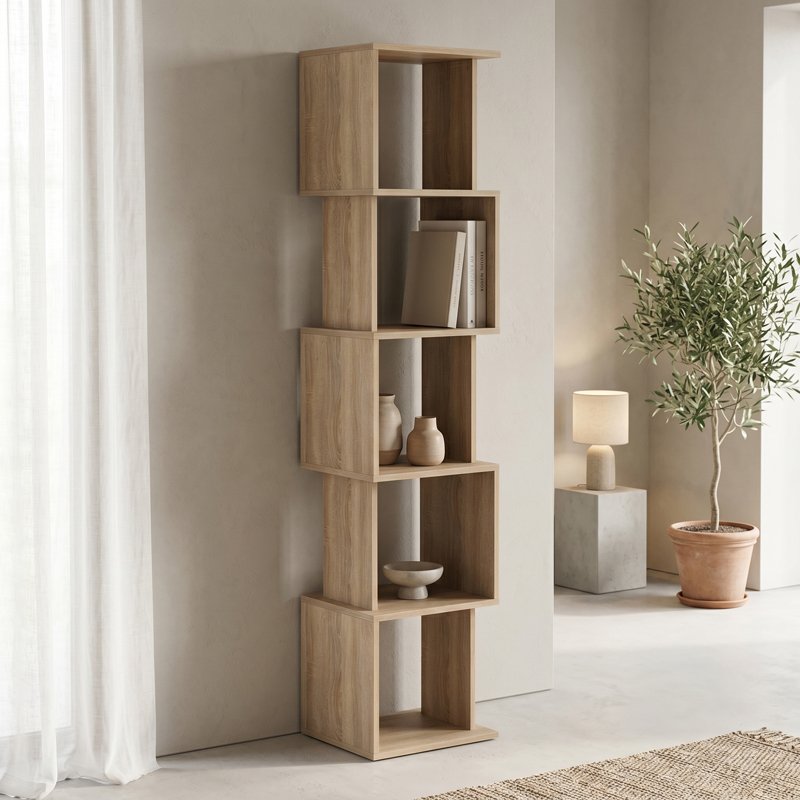 Βιβλιοθήκη Cubik pakoworld sonoma 35x30x161εκ Βρες το Βιβλιοθήκη Cubik pakoworld sonoma 35x30x161εκ σε μοναδική τιμή στο clickforshop.gr