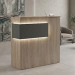 Βρες το Γραφείο reception Optima pakoworld με led sonoma-ανθρακί 110x40x110εκ σε μοναδική τιμή στο clickforshop.gr
