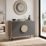 Βρες το Μπουφές Gora pakoworld sonoma-ανθρακί 110x35.5x82εκ σε μοναδική τιμή στο clickforshop.gr