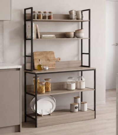Βρες το Επιδαπέδια ραφιέρα Oranis pakoworld sonoma-μαύρο 105x38x165εκ σε μοναδική τιμή στο clickforshop.gr