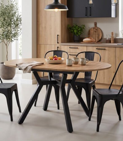 Βρες το Tραπέζι Frances pakoworld επεκτεινόμενο MDF sonoma-μαύρο 100-140x100x75εκ σε μοναδική τιμή στο clickforshop.gr