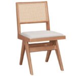 Βρες το Καρέκλα Winslow pakoworld ξύλο rubberwood ανοικτό καρυδί-pvc rattan φυσικό-ύφασμα γκρι σε μοναδική τιμή στο clickforshop.gr