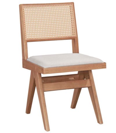 Βρες το Καρέκλα Winslow pakoworld ξύλο rubberwood ανοικτό καρυδί-pvc rattan φυσικό-ύφασμα γκρι σε μοναδική τιμή στο clickforshop.gr