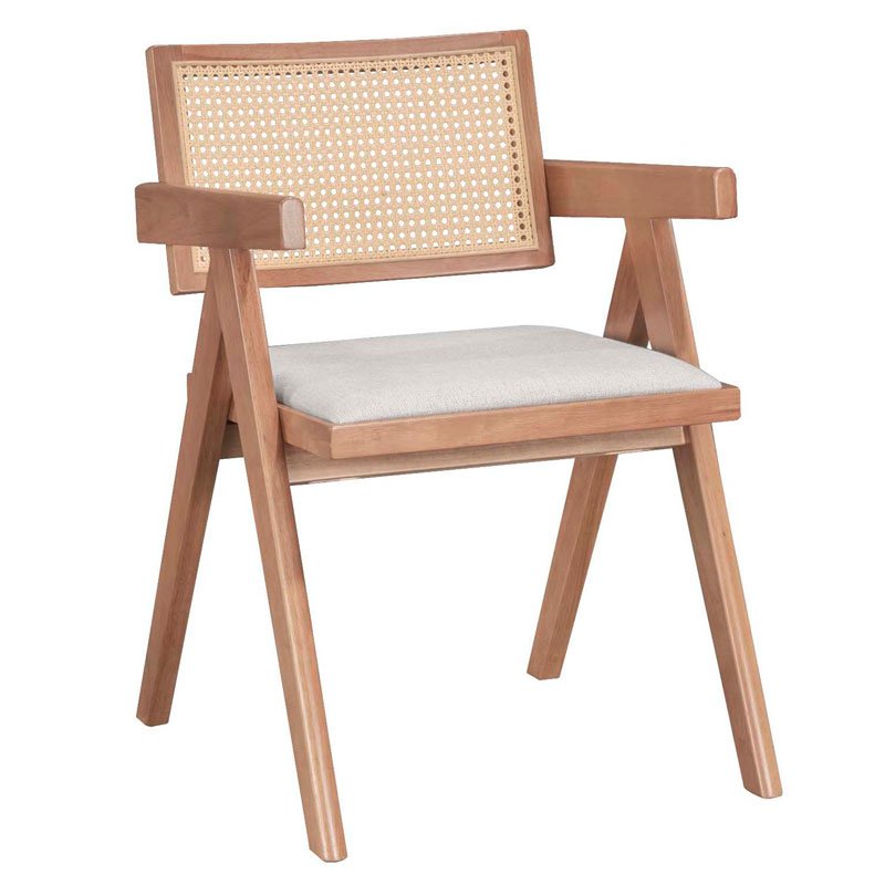 Πολυθρόνα Winslow pakoworld ξύλο rubberwood ανοικτό καρυδί-pvc rattan φυσικό-ύφασμα γκρι Βρες το Πολυθρόνα Winslow pakoworld ξύλο rubberwood ανοικτό καρυδί-pvc rattan φυσικό-ύφασμα γκρι σε μοναδική τιμή στο clickforshop.gr