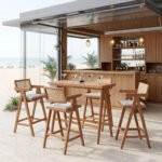 Βρες το Τραπεζαρία μπαρ Winslow I pakoworld σετ 5τεμ ξύλο rubberwood ανοιχτό καρυδί 120x45x100εκ σε μοναδική τιμή στο clickforshop.gr