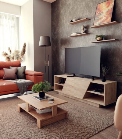 Βρες το Έπιπλο τηλεόρασης Stevie pakoworld sonoma 160x40x50εκ σε μοναδική τιμή στο clickforshop.gr
