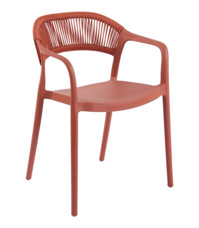 Βρες το Πολυθρόνα Ankara pakoworld στοιβαζόμενη pp-pe rattan σε terracotta απόχρωση 54x55.5x77εκ σε μοναδική τιμή στο clickforshop.gr