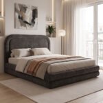 Βρες το Κρεβάτι διπλό Arlia pakoworld ανθρακί ύφασμα 160x200εκ σε μοναδική τιμή στο clickforshop.gr