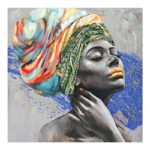 Βρες το Πίνακας σε καμβά Africana 3D Inart 100x3x100εκ σε μοναδική τιμή στο clickforshop.gr