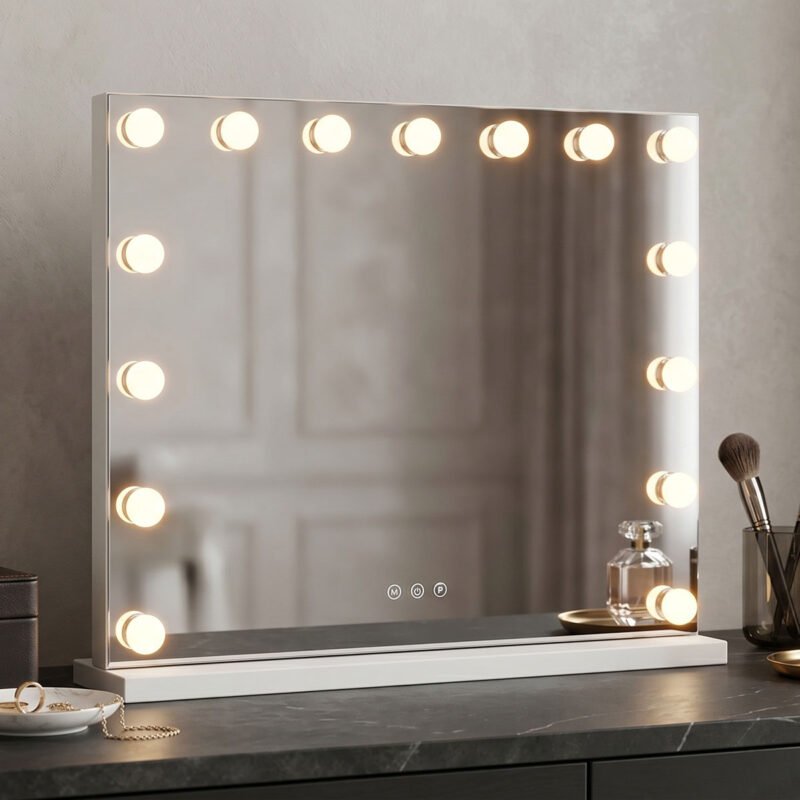 Βρες το Καθρέπτης Led Hollywood pakoworld μέταλλο λευκό 60x12x52.3εκ σε μοναδική τιμή στο clickforshop.gr