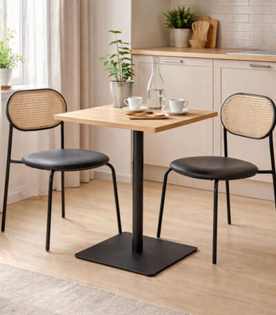 Βρες το Τραπέζι Nerobian pakoworld mdf σε sonoma απόχρωση 60x60x75εκ σε μοναδική τιμή στο clickforshop.gr