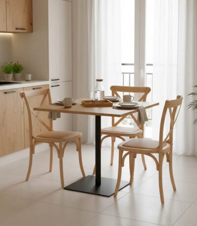 Βρες το Τραπέζι Nerobian pakoworld mdf σε sonoma απόχρωση 70x70x75εκ σε μοναδική τιμή στο clickforshop.gr