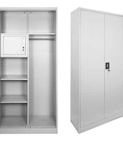 Βρες το Μεταλλική ντουλάπα Zogi pakoworld με χώρισμα σε ανοιχτό γκρι 90x45x180εκ σε μοναδική τιμή στο clickforshop.gr