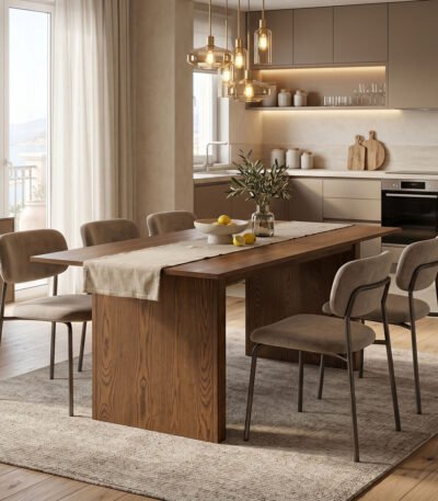 Βρες το Τραπέζι Eleganza pakoworld mdf σε καρυδί απόχρωση 180x99x75.8εκ σε μοναδική τιμή στο clickforshop.gr