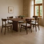 Βρες το Τραπεζαρία Eleganza-Cairo pakoworld σετ 7τεμ mdf σε καρυδί-εκρού απόχρωση 180x99x75.8εκ σε μοναδική τιμή στο clickforshop.gr