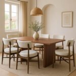 Βρες το Τραπεζαρία Eleganza-Raudi pakoworld σετ 7τεμ mdf σε καρυδί-εκρού απόχρωση 180x99x75.8εκ σε μοναδική τιμή στο clickforshop.gr