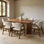 Βρες το Τραπεζαρία Eleganza-Livia pakoworld σετ 7τεμ mdf σε καρυδί-εκρού απόχρωση 180x99x75.8εκ σε μοναδική τιμή στο clickforshop.gr