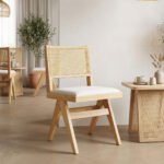 Βρες το Καρέκλα Winslow pakoworld rubberwood σε φυσική απόχρωση-ύφασμα λευκό 46x58x80εκ σε μοναδική τιμή στο clickforshop.gr