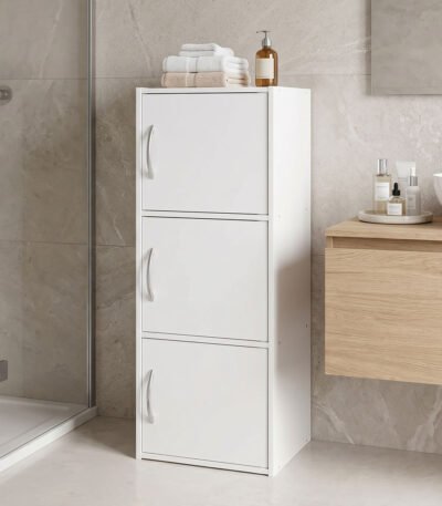 Βρες το Ντουλάπι-στήλη Soline pakoworld λευκό 40x34.5x90.5εκ σε μοναδική τιμή στο clickforshop.gr