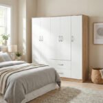 Βρες το Ντουλάπα πεντάφυλλη Athos I pakoworld sonoma-λευκό 170x42x180εκ σε μοναδική τιμή στο clickforshop.gr