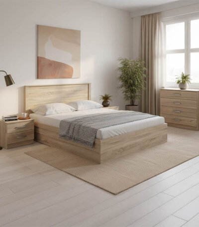 Βρες το Σετ Κρεβατοκάμαρας Athos Sonoma με Κρεβάτι 160x200εκ Σετ 4τεμ σε μοναδική τιμή στο clickforshop.gr