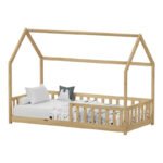 Βρες το Παιδικό κρεβάτι Bambie με κιγκλίδωμα τ. Montessori pakoworld ξύλο πεύκου σε φυσική απόχρωση 90x190εκ σε μοναδική τιμή στο clickforshop.gr