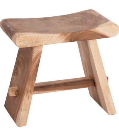 Βρες το Σκαμπό Saddle pakoworld suar ξύλο σε φυσική απόχρωση 50x30x50εκ σε μοναδική τιμή στο clickforshop.gr