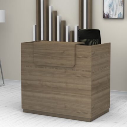 Βρες το Γραφείο υποδοχής - reception Lemmon Megapap χρώμα καρυδί 120x70x110εκ. σε μοναδική τιμή στο clickforshop.gr