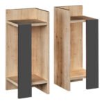 Βρες το Κομοδίνο Elos Megapap σετ 2 τεμαχίων χρώμα sapphire oak - ανθρακί 25x27x60εκ. σε μοναδική τιμή στο clickforshop.gr