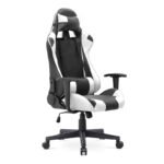 Βρες το Καρέκλα γραφείου Gaming Alonso Megapap από τεχνόδερμα χρώμα λευκό - μαύρο 67x70x125/135 εκ. σε μοναδική τιμή στο clickforshop.gr