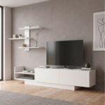 Βρες το Σύνθεση τηλεόρασης Egemen Megapap χρώμα λευκό 180x32x40εκ. σε μοναδική τιμή στο clickforshop.gr