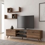 Βρες το Έπιπλο τηλεόρασης Seddra Megapap χρώμα καρυδί 180x31