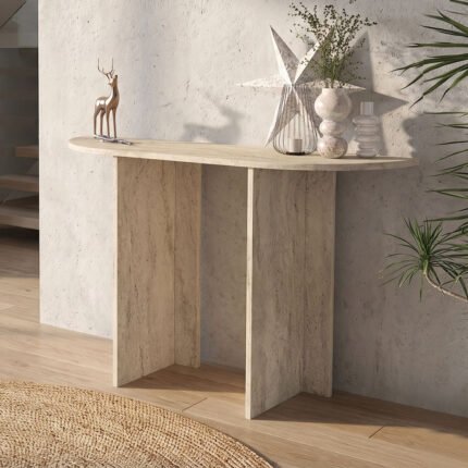 Βρες το Κονσόλα Cortado Megapap χρώμα travertine 120x35x75εκ. σε μοναδική τιμή στο clickforshop.gr