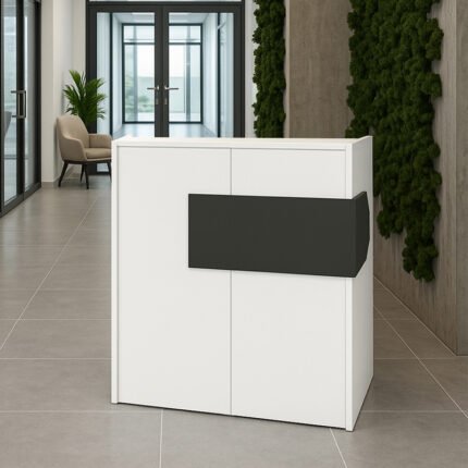 Βρες το Γραφείο υποδοχής - reception Aloha Megapap με LED χρώμα λευκό - ανθρακί 95