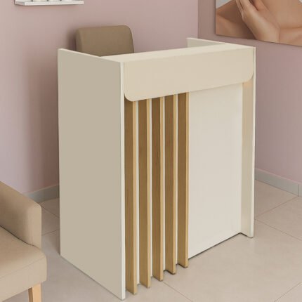 Βρες το Γραφείο υποδοχής - reception Karibu Megapap με LED χρώμα sandstone - sepet oak 90x40x100εκ. σε μοναδική τιμή στο clickforshop.gr